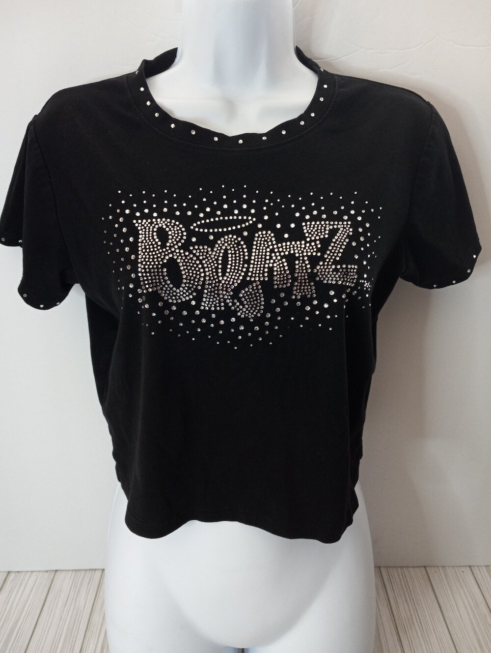 Dolls Kill x Bratz Rhinestone Logo Baby Tee